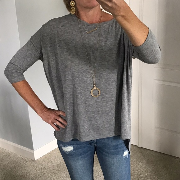 Grey Hi Lo Tunic - Picture 2 of 6